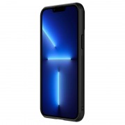 Кожаная накладка для iPhone 13 Pro - Nillkin Camshield Leather (шторка на камеру) (Черный / Black)
