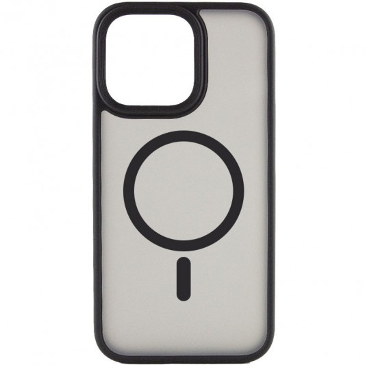 TPU+PC чехол Metal Buttons with MagSafe для Apple iPhone 12 Pro / 12 (6.1") Черный