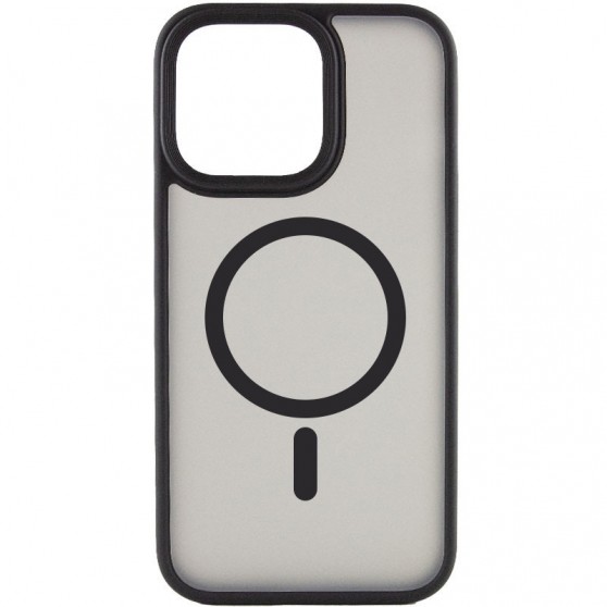 TPU+PC чехол Metal Buttons with MagSafe для Apple iPhone 12 Pro / 12 (6.1") Черный