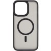 TPU+PC чехол для Apple iPhone 12 Pro / 12 (6.1"") - Metal Buttons with MagSafe (Черный)
