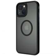 TPU+PC чехол для Apple iPhone 13 (6.1"") - Metal Buttons with MagSafe (Черный)