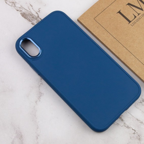 TPU чохол для Apple iPhone XS Max (6.5"") - Bonbon Metal Style (Синій / Denim Blue)