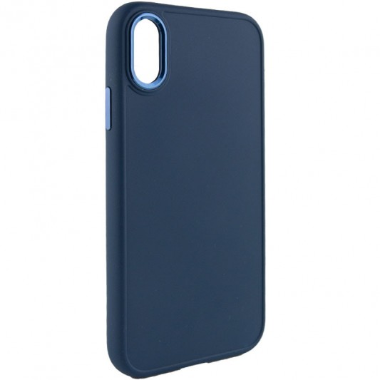 TPU чохол Bonbon Metal Style для Apple iPhone XS Max (6.5") Синій / Cosmos blue - зображення 1 