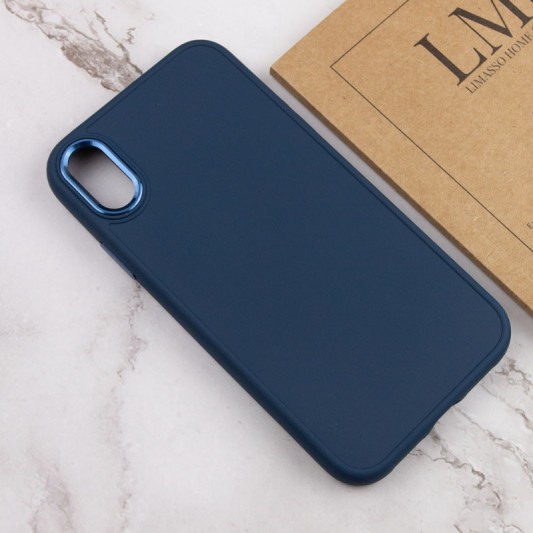 TPU чохол Bonbon Metal Style для Apple iPhone XS Max (6.5") Синій / Cosmos blue - зображення 3 
