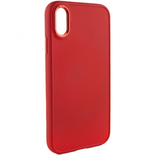 TPU чохол Bonbon Metal Style для Apple iPhone XS Max (6.5") Червоний / Red - зображення 1 