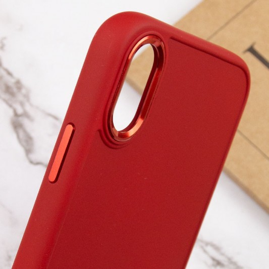 TPU чохол Bonbon Metal Style для Apple iPhone XS Max (6.5") Червоний / Red - зображення 4 