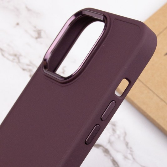 TPU чохол Bonbon Metal Style для Apple iPhone 13 Pro Max (6.7") Бордовий / Plum - зображення 4 