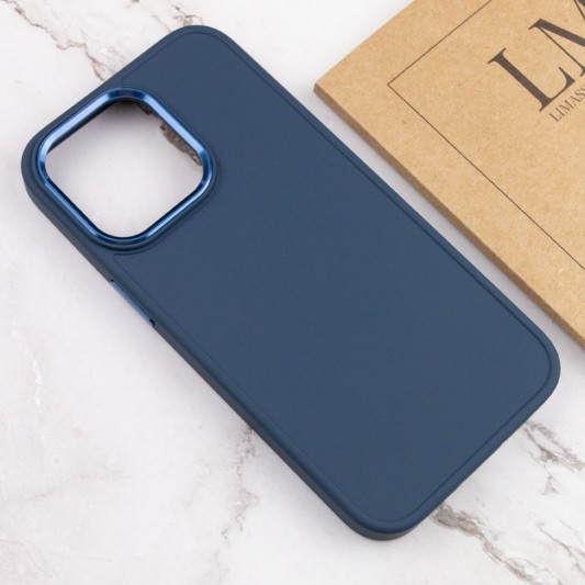 TPU чохол Bonbon Metal Style для Apple iPhone 13 Pro Max (6.7") Синій / Denim Blue - зображення 3 