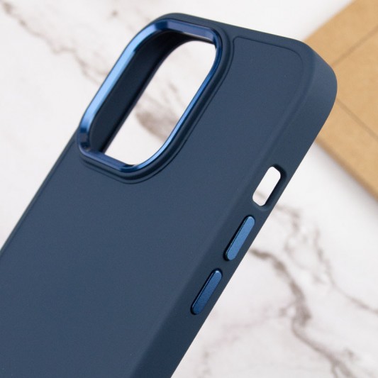 TPU чохол Bonbon Metal Style для Apple iPhone 13 Pro Max (6.7") Синій / Denim Blue - зображення 4 