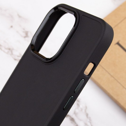 TPU чохол Bonbon Metal Style для Apple iPhone 13 Pro Max (6.7") Чорний / Black - зображення 4 