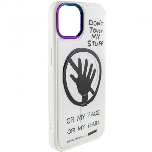 TPU+PC чехол Funny pictures with MagSafe для Apple iPhone 12 Pro / 12 (6.1") Don't touch - изображение 1