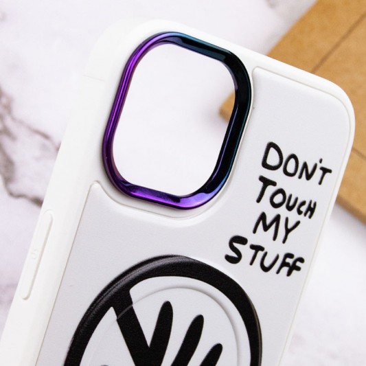 TPU+PC чехол Funny pictures with MagSafe для Apple iPhone 12 Pro / 12 (6.1") Don't touch - изображение 4