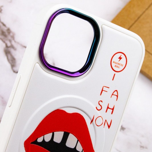 TPU+PC чехол Funny pictures with MagSafe для Apple iPhone 13 (6.1") Fashion - изображение 3