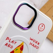 TPU+PC чехол для Apple iPhone 13 (6.1"") - Funny pictures with MagSafe (Pizza)