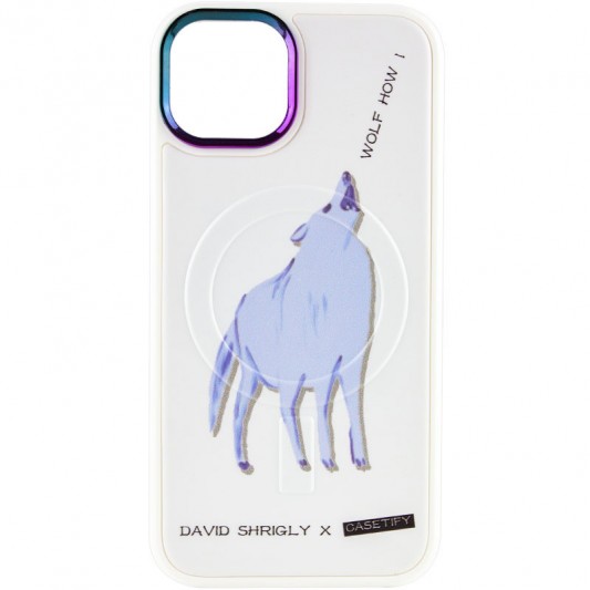 TPU+PC чехол Funny pictures with MagSafe для Apple iPhone 13 (6.1") Wolf