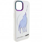 TPU+PC чехол для Apple iPhone 13 (6.1"") - Funny pictures with MagSafe (Wolf)