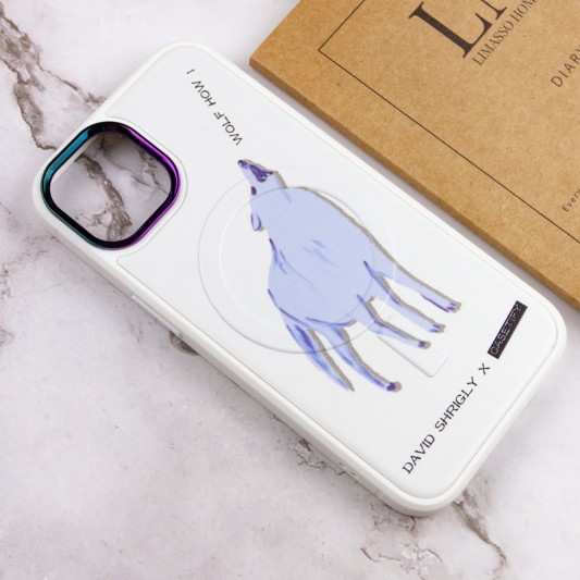 TPU+PC чехол Funny pictures with MagSafe для Apple iPhone 13 (6.1") Wolf - изображение 3