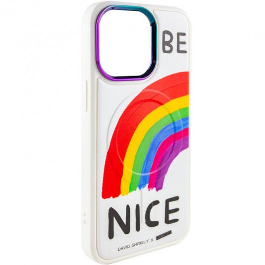 TPU+PC чехол Funny pictures with MagSafe для Apple iPhone 13 Pro (6.1") Be Nice - изображение 1