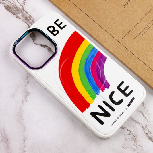 TPU+PC чехол Funny pictures with MagSafe для Apple iPhone 13 Pro (6.1") Be Nice - изображение 3