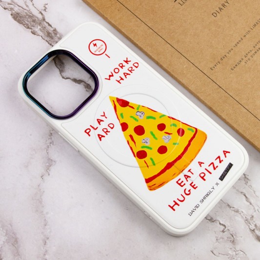 TPU+PC чехол Funny pictures with MagSafe для Apple iPhone 13 Pro Max (6.7") Pizza - изображение 3
