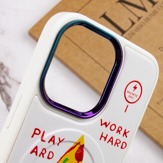 TPU+PC чехол Funny pictures with MagSafe для Apple iPhone 13 Pro Max (6.7") Pizza - изображение 4