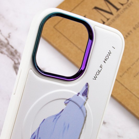 TPU+PC чехол Funny pictures with MagSafe для Apple iPhone 13 Pro Max (6.7") Wolf - изображение 4