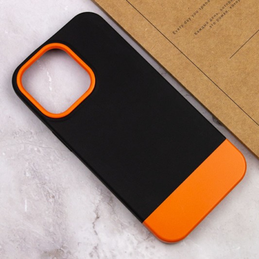 Чохол TPU+PC Bichromatic для Apple iPhone 13 Pro Max (6.7") Black / Orange - зображення 3 