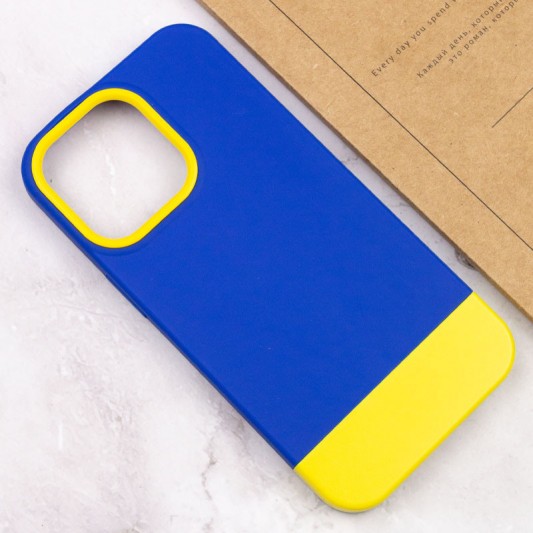 Чохол TPU+PC Bichromatic для Apple iPhone 13 Pro Max (6.7") Navy Blue / Yellow - зображення 3 