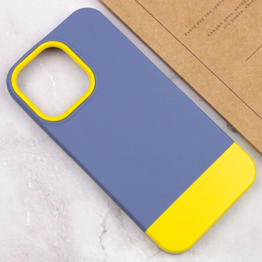 Чохол TPU+PC Bichromatic для Apple iPhone 13 Pro (6.1") Blue / Yellow - зображення 3 