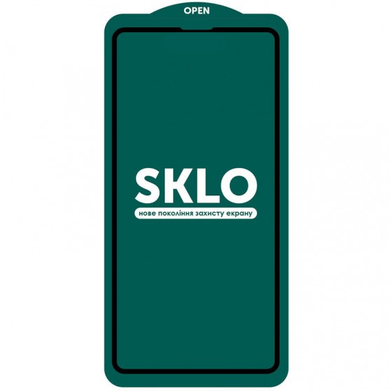Защитное стекло SKLO 5D (тех.пак) для Apple iPhone 14 Pro Max (6.7") Черный
