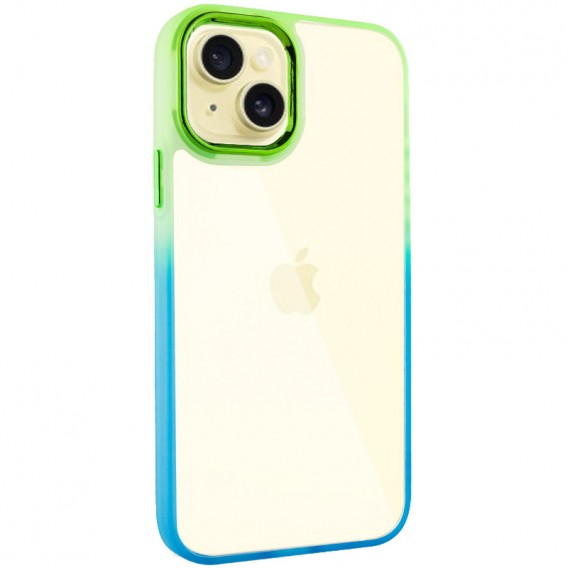 Чехол для Apple iPhone 14 Plus (6.7"") - TPU+PC Fresh sip series Бирюзовый / Лимонный
