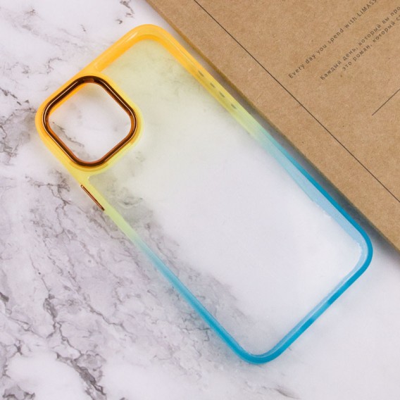 Чехол для Apple iPhone 14 Plus (6.7"") - TPU+PC Fresh sip series Бирюзовый / Оранжевый