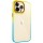 Чехол TPU+PC Fresh sip series для Apple iPhone 14 Pro Max (6.7") Бирюзовый / Оранжевый