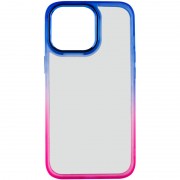 Чехол для Apple iPhone 14 Pro Max - TPU+PC Fresh sip series Розовый / Синий