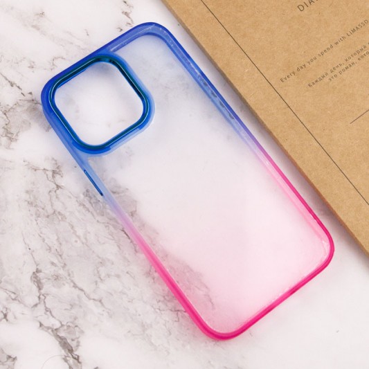 Чехол TPU+PC Fresh sip series для Apple iPhone 14 Pro Max (6.7") Розовый / Синий - изображение 2