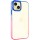 Чехол TPU+PC Fresh sip series для Apple iPhone 14 (6.1") Розовый / Синий