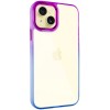 Чехол для Apple iPhone 14 (6.1"") - TPU+PC Fresh sip series Синий / Фиолетовый