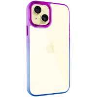 Чехол TPU+PC Fresh sip series для Apple iPhone 14 (6.1") Синий / Фиолетовый