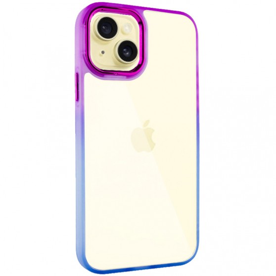 Чехол TPU+PC Fresh sip series для Apple iPhone 14 (6.1") Синий / Фиолетовый