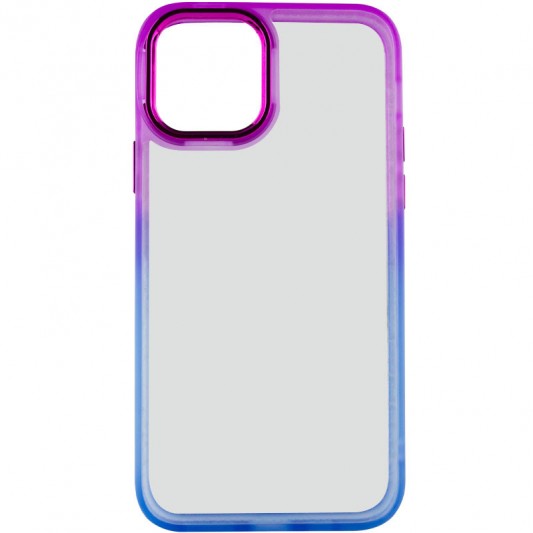 Чехол TPU+PC Fresh sip series для Apple iPhone 14 (6.1") Синий / Фиолетовый - изображение 1
