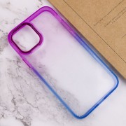 Чехол для Apple iPhone 14 (6.1"") - TPU+PC Fresh sip series Синий / Фиолетовый