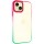 Чехол TPU+PC Fresh sip series для Apple iPhone 14 (6.1") Салатовый / Розовый