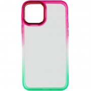 Чехол для Apple iPhone 14 (6.1"") - TPU+PC Fresh sip series Салатовый / Розовый