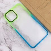 Чехол для Apple iPhone 14 (6.1"") - TPU+PC Fresh sip series Бирюзовый / Лимонный