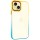 Чехол TPU+PC Fresh sip series для Apple iPhone 14 (6.1") Бирюзовый / Оранжевый