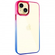 Чехол TPU+PC Fresh sip series для Apple iPhone 14 (6.1") Синий / Розовый