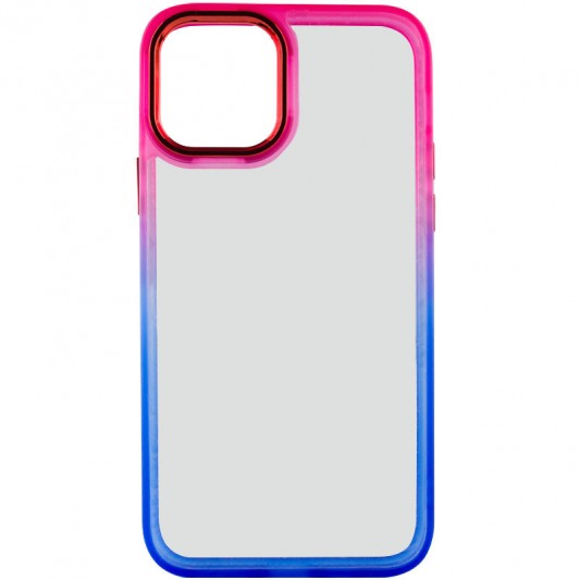 Чехол TPU+PC Fresh sip series для Apple iPhone 14 (6.1") Синий / Розовый - изображение 1