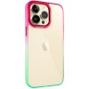 Чехол для Apple iPhone 14 Pro (6.1"") - TPU+PC Fresh sip series Салатовый / Розовый