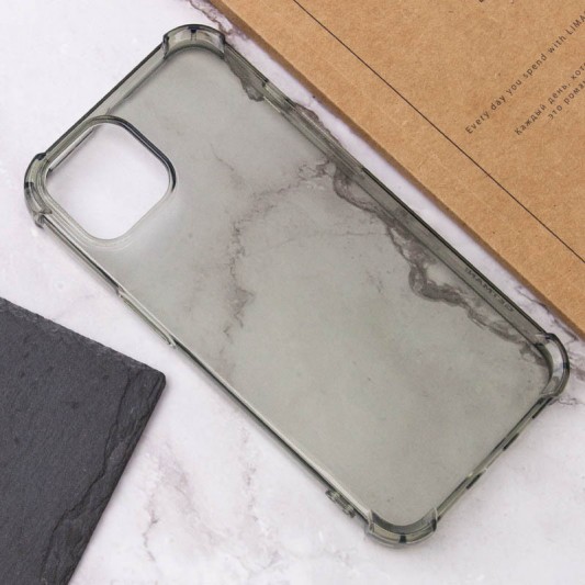 TPU чехол GETMAN Ease logo усиленные углы для Apple iPhone 14 (6.1") Серый (прозрачный) - изображение 4
