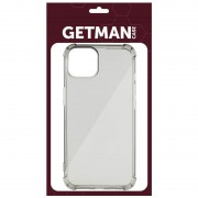 TPU чехол для Apple iPhone 14 (6.1"") - GETMAN Ease logo усиленные углы Серый (прозрачный)